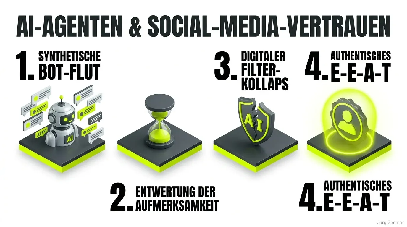 AI-Agenten und Social-Media-Vertrauen Funnel