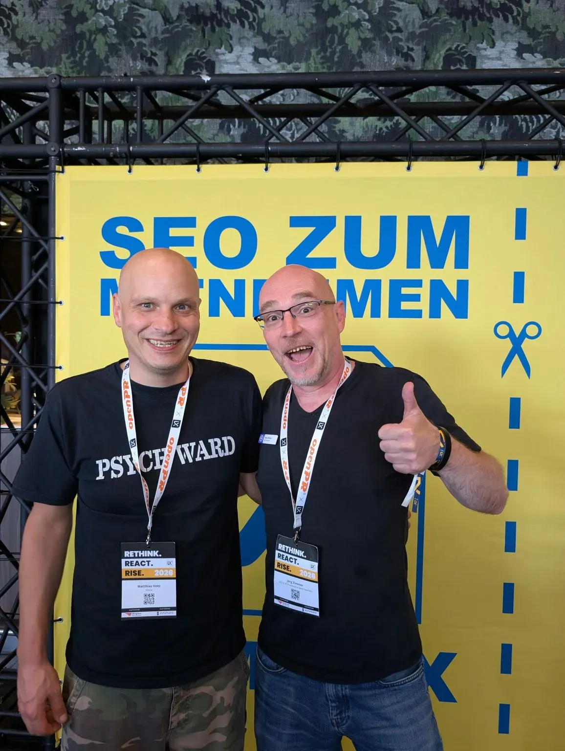 Jörg Zimmer und Matthias Hotz (SEORCH) auf der Campixx