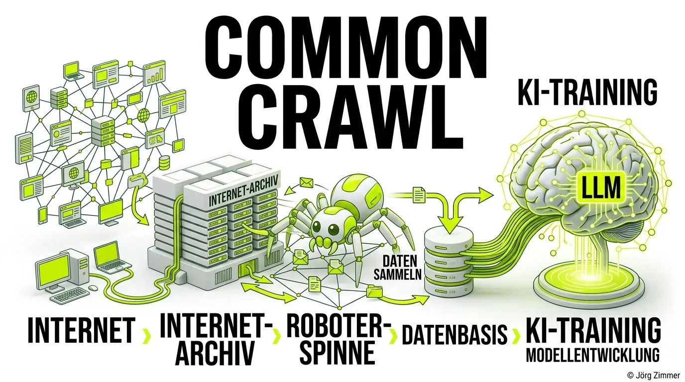 Common Crawl Infografik: Wie Daten für das KI-Training gesammelt werden