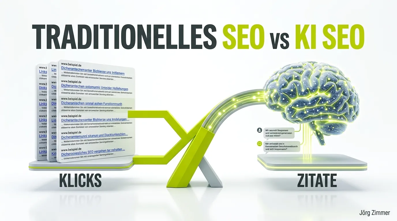 Traditionelles SEO vs KI SEO - Klicks vs Zitate