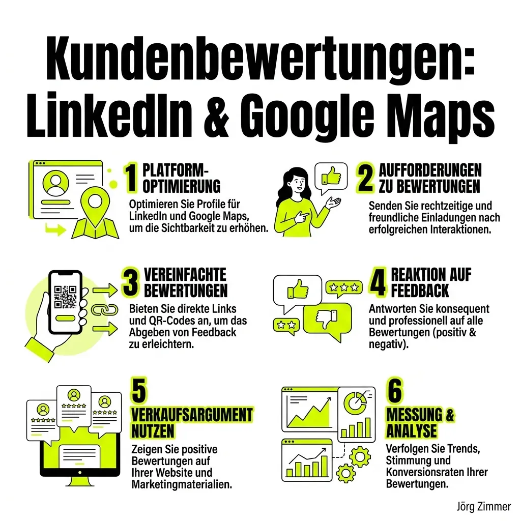 Kundenbewertungen LinkedIn und Google Maps Infografik