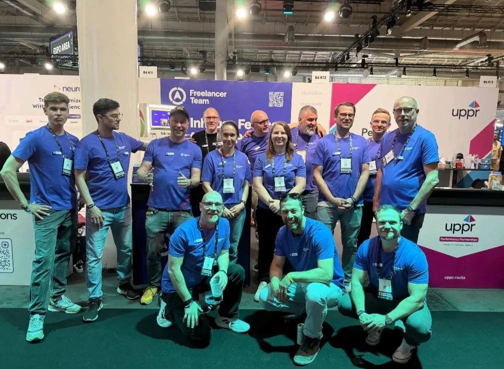 Das Freelancer Team live auf der OMR 2026 an Stand B6 K12