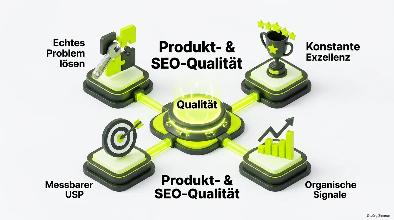 Die 4 Säulen von Produktqualität und SEO-Erfolg