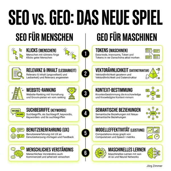 SEO vs GEO Infografik