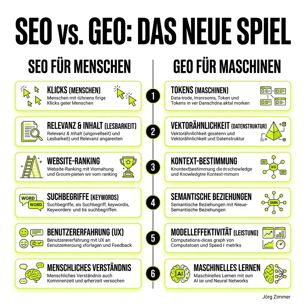 SEO vs GEO Infografik