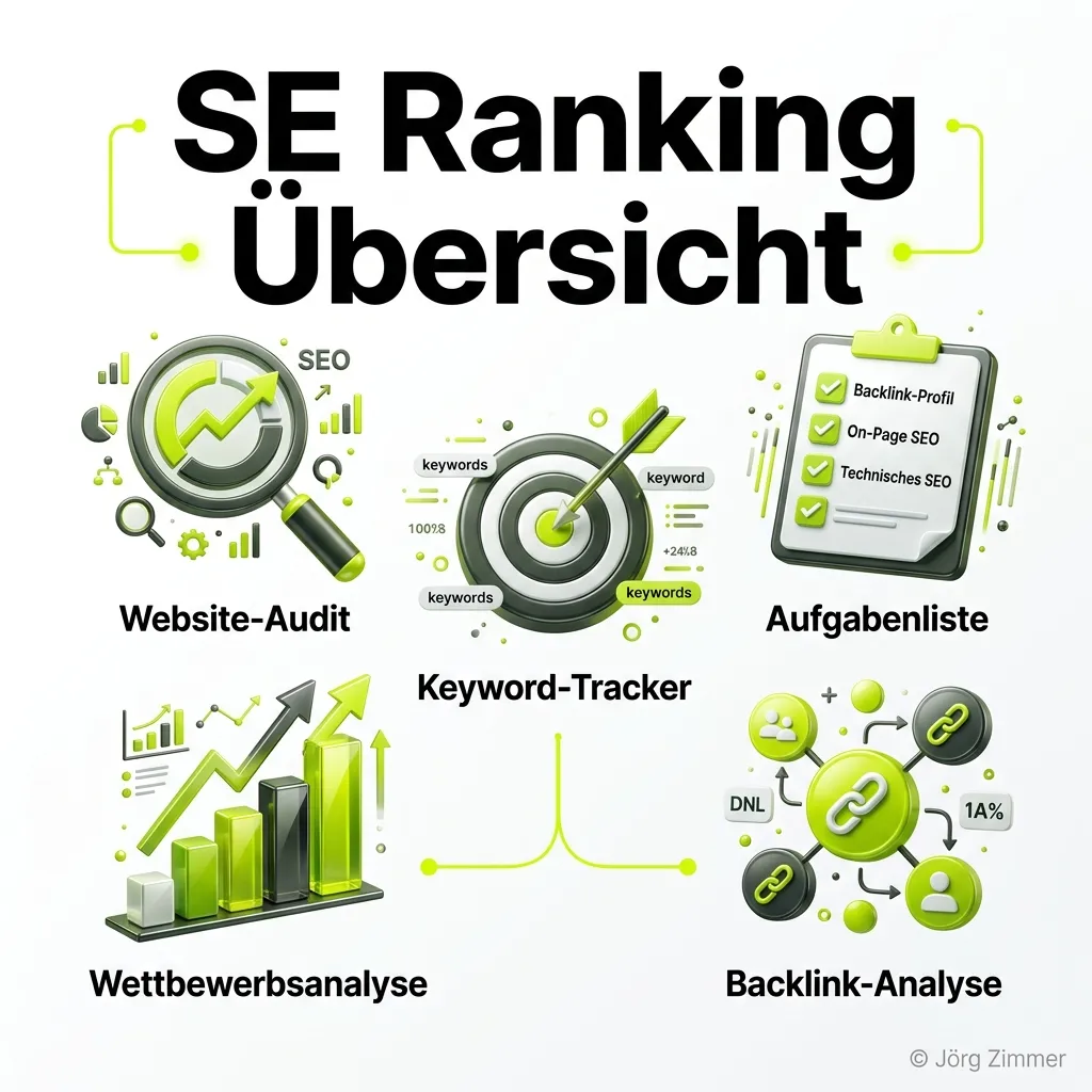 SE Ranking Kernfunktionen - Übersicht der Module