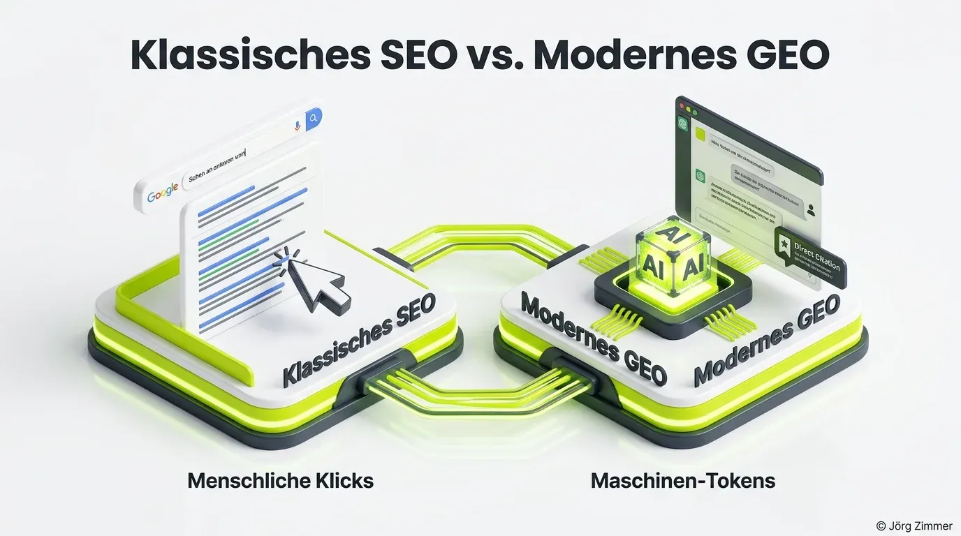 Klassisches SEO vs Modernes GEO im Systemvergleich