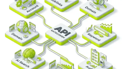 SE Ranking API: Die 6 Kategorien als Mindmap Übersicht