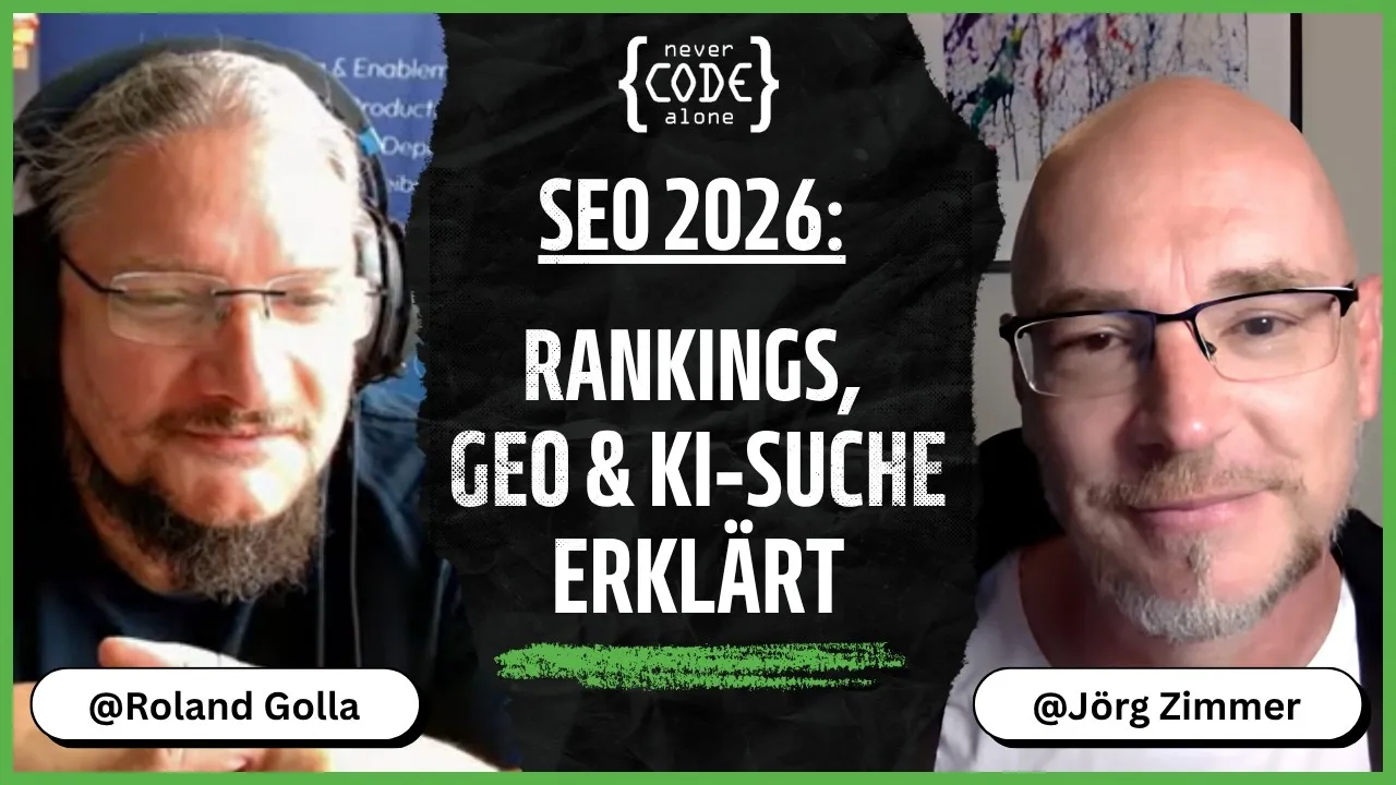 Vorschau für Video: SEO Live-Check 2026: Rankings, GEO und KI Suche erklärt mit Jörg Zimmer und Roland Golla
